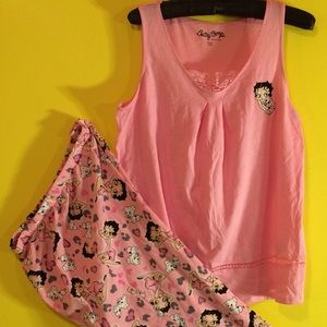 NWT Betty Boop Pajamas Tank Capris SZ S